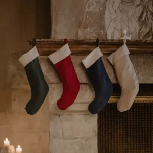 Chaussette de Noël en lin - Article en précommande